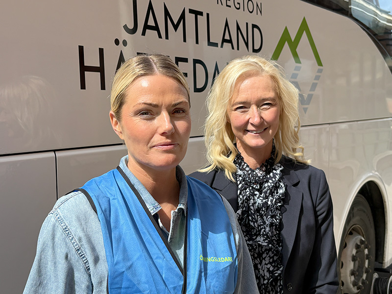 Therese Selander, övningsledare och Sara Lewerentz, regiondirektör.