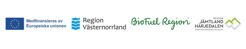 Projekt Förnybart2030 finansieras av EU:s regionalfond, Region Jämtland Härjedalen, Region Västernorrland och BioFuel Region.