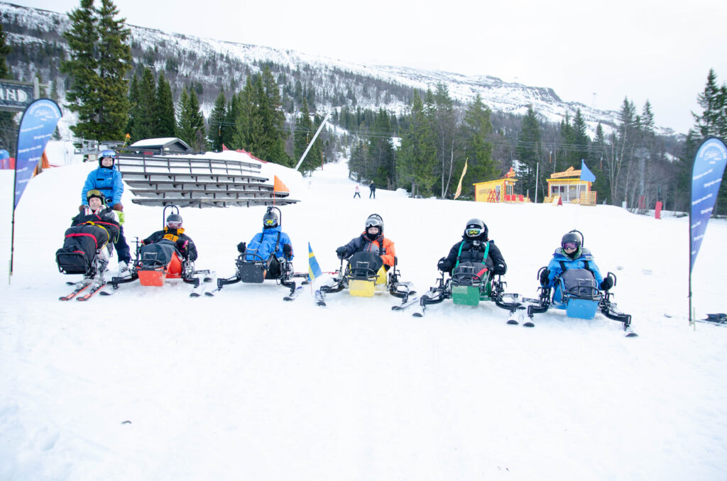 Person i terränggående rullstol