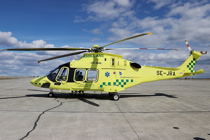sidobild av nya ambulanshelikoptern AW169